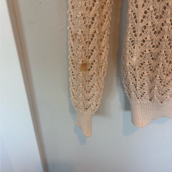 H&M Cream Stephana Deux Women's Open-Knit Cardigan - Picture 6 of 6